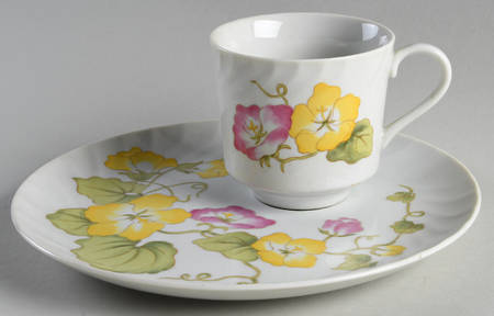 Windsor Garden Snack Plate & Cup Set