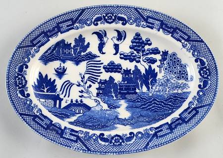 Willow Blue 12" Oval Serving Platter