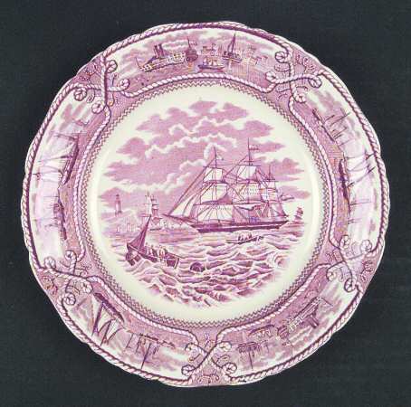 American Marine Pink (Scalloped) Salad Plate