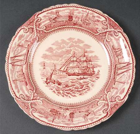 American Marine Pink (Scalloped) Luncheon Plate