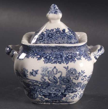 Ascot Blue Sugar Bowl & Lid