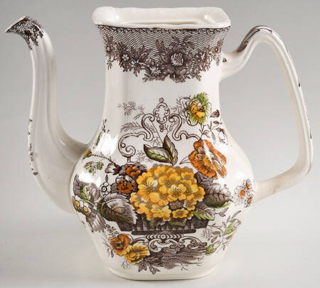 Ascot Brown Multicolor Coffee Pot No Lid