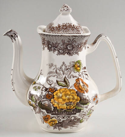 Ascot Brown Multicolor Coffee Pot & Lid