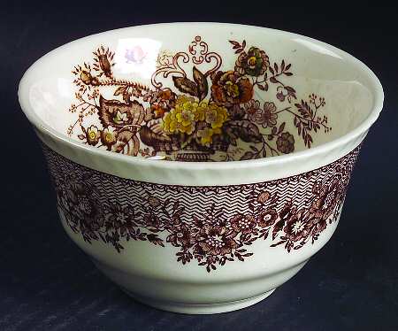 Ascot Brown Multicolor Open Rice/Sugar Bowl