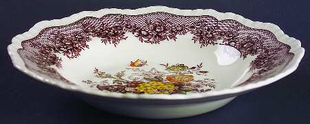 Ascot Brown Multicolor Rim Soup Bowl