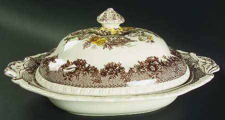 Ascot Brown Multicolor Oval Covered Vegetable