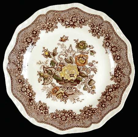 Ascot Brown Multicolor Salad Plate