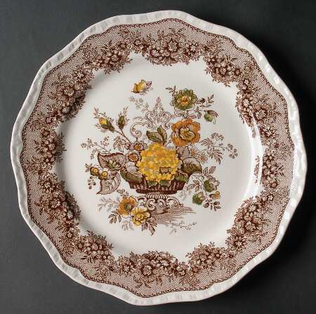 Ascot Brown Multicolor Dinner Plate