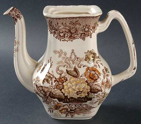 Ascot Brown Multicolor Small Coffee Pot No Lid