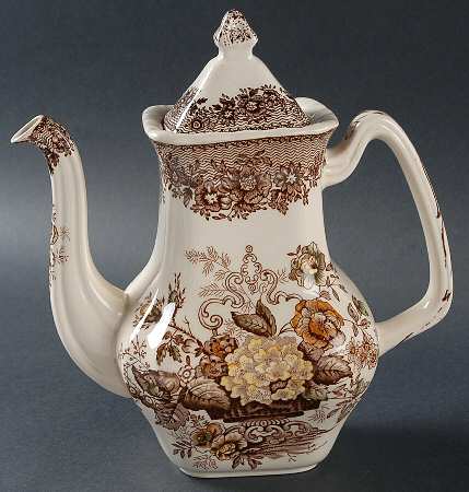Ascot Brown Multicolor Small Coffee Pot & Lid