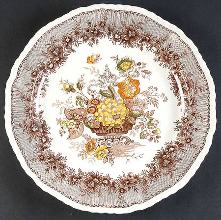 Ascot Brown Multicolor 13" Chop Plate (Round Platter)