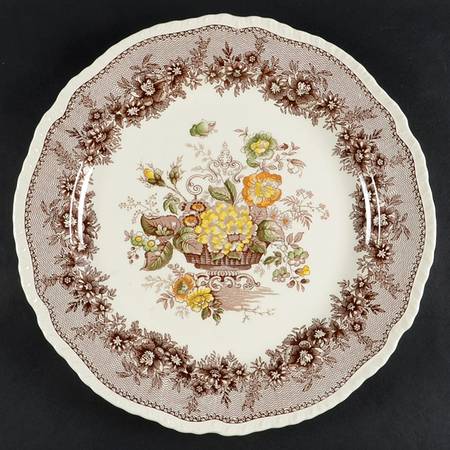 Ascot Brown Multicolor 14" Chop Plate (Round Platter)