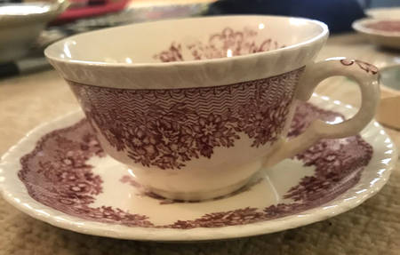 Ascot Red Flat Cup & Saucer Set
