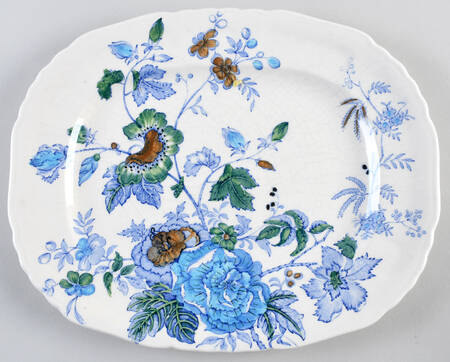Belvedere Blue Multicolor 12" Oval Serving Platter