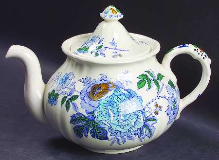 Belvedere Blue Multicolor Teapot & Lid