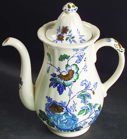Belvedere Blue Multicolor Coffee Pot & Lid