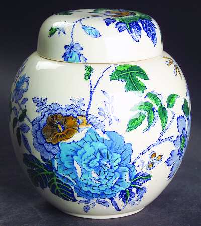 Belvedere Blue Multicolor Small Ginger Jar & Lid