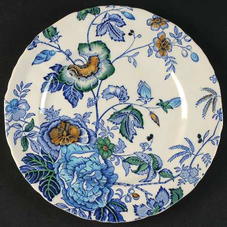 Belvedere Blue Multicolor Luncheon Plate