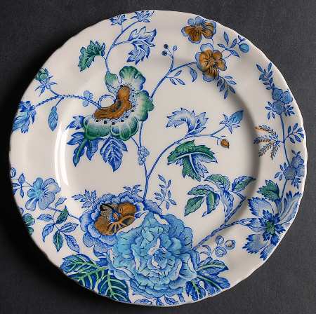Belvedere Blue Multicolor Dessert/Pie Plate