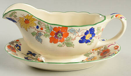 Bible (Green Bible) Gravy Boat & Underplate/Relish
