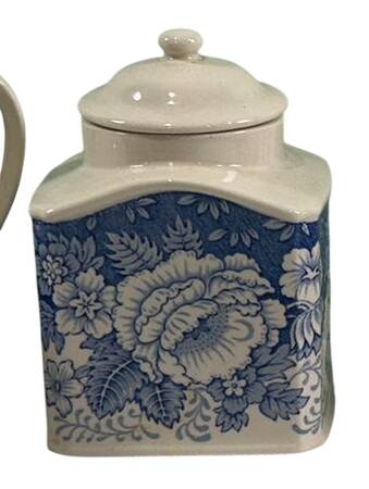 Blue & White Sugar Bowl & Lid