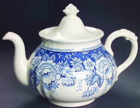 Blue & White Teapot & Lid