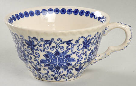 Bow Bells Blue Flat Cup