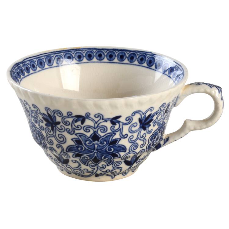 Bow Bells Blue Flat Cup
