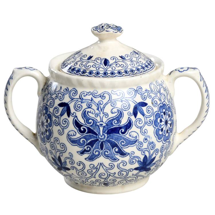 Bow Bells Blue Sugar Bowl & Lid