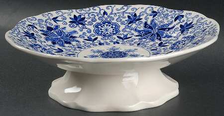 Bow Bells Blue Round Compote (Height X Width)