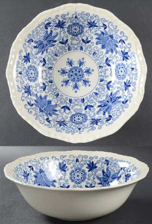 Bow Bells Blue 9" Round Vegetable Bowl