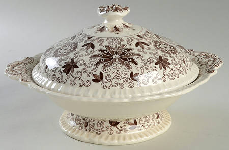 Bow Bells Brown Round Covered Vegetable