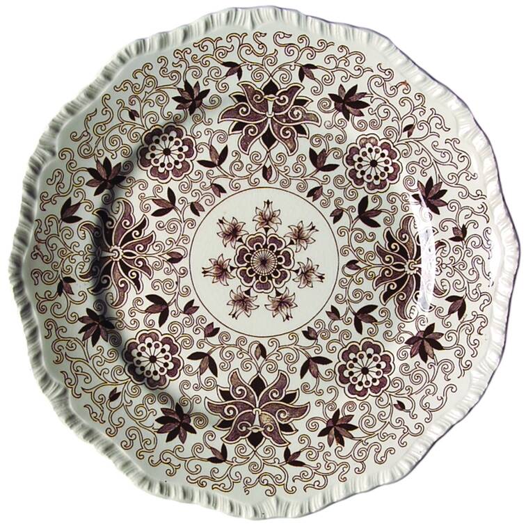 Bow Bells Brown Luncheon Plate