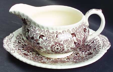 Bow Bells Brown Gravy Boat & Underplate