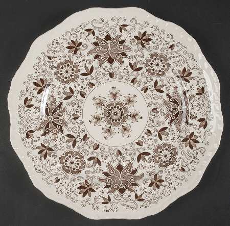 Bow Bells Brown Large Dinner Plate