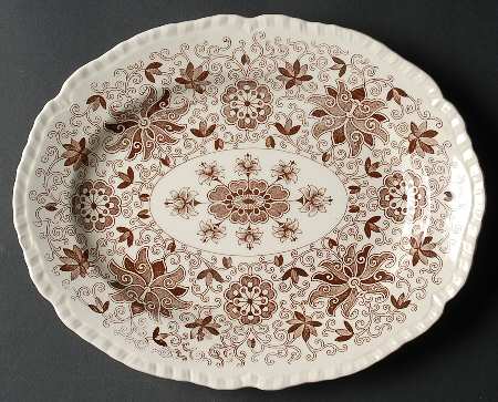 Bow Bells Brown 11" Oval Serving Platter