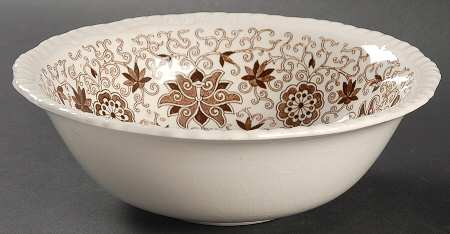 Bow Bells Brown 8" Round Vegetable Bowl