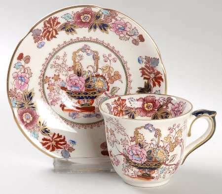 Brocade Flat Demitasse Cup & Saucer Set