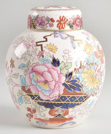 Brocade Large Ginger Jar & Lid
