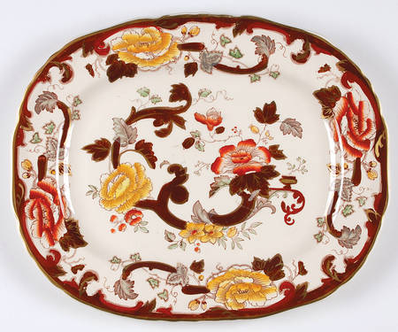 Brown Velvet 13" Oval Serving Platter