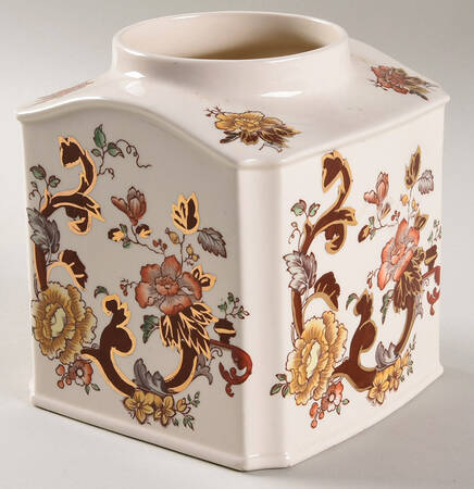 Brown Velvet Tea Caddy No Lid