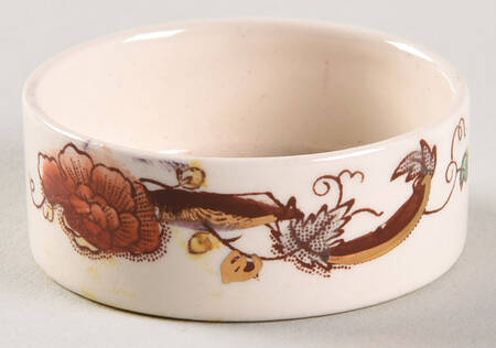 Brown Velvet Miniature Round Box, No Lid