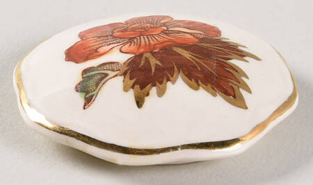 Brown Velvet Lid for Miniature Round Box