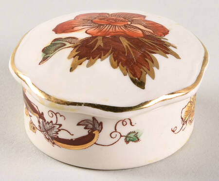 Brown Velvet Miniature Round Box