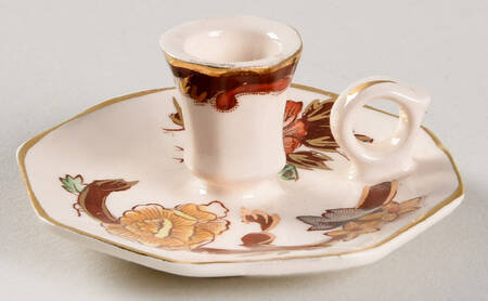 Brown Velvet Miniature Candleholder