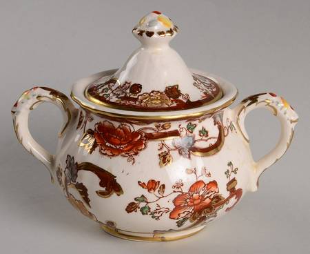 Brown Velvet Sugar Bowl & Lid