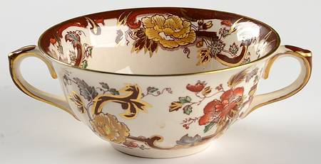 Brown Velvet Flat Cream Soup Bowl