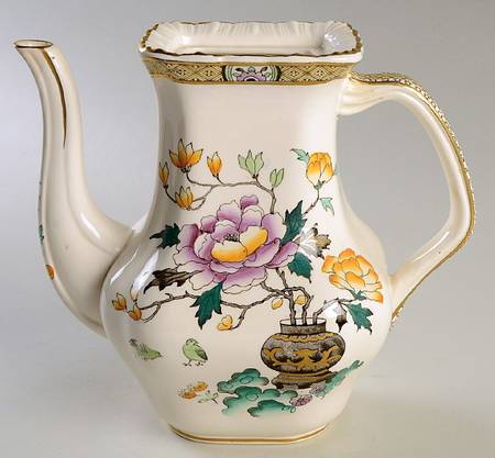 Chinese Peony Coffee Pot No Lid