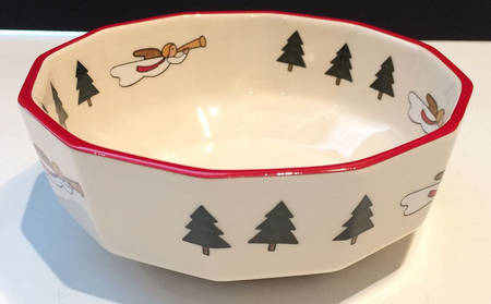 Christmas Village Nut Dish