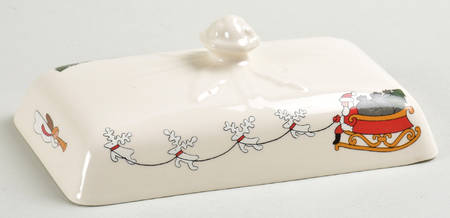 Christmas Village Lid for 1/4 Lb Butter